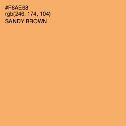 #F6AE68 - Sandy brown Color Image
